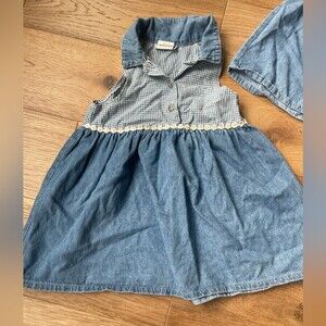 Vintage 90s denim and plaid sundresses
